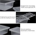 Fridge Kitchen Storage Food Containers Freezer Organizer Bins for Freezers 1500ml, Stackable Plastic Space Saver Tray Baskets, and Refrigerator Container Countertops Boxes for Fish, Meat, Vegetables and Fruits. 