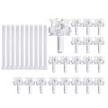Vertical Blind Repair Carrier with Stem Vertical Blinds Repair Kit White Blinds Replacement Parts 40Pcs. 