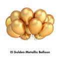Happy Birthday Banner Decoration Kit - 44Pcs Set for Boys Husband Balloons Decorations Items Combo with Metallic Balloons and Foil Curtain. 