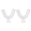 2pcs Silicone Mouth Guard Night Anti Snoring Bruxism Whitening Teeth Mouth Tray Sports Boxing Tooth Protector Sports Brace. 