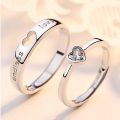 Lovers 2 ring Couples Rings/Couple Heart Rings for Lovers For Women Men. 