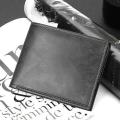 BLACK ORIGINAL LEATHER WALLET FOR MEN. 