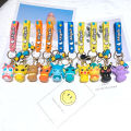 Cartoon cute Pikachu Eevee keychain creative couple small gift car key chain bag pendant. 