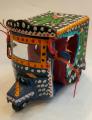 HANDCRAFTED WOODEN PAKISTANI RICKSHAW MODEL . TRUCK ART . TRADITIONAL TUK TUK . PAKISTANI HANDICRAFT SOUVENIRS. 