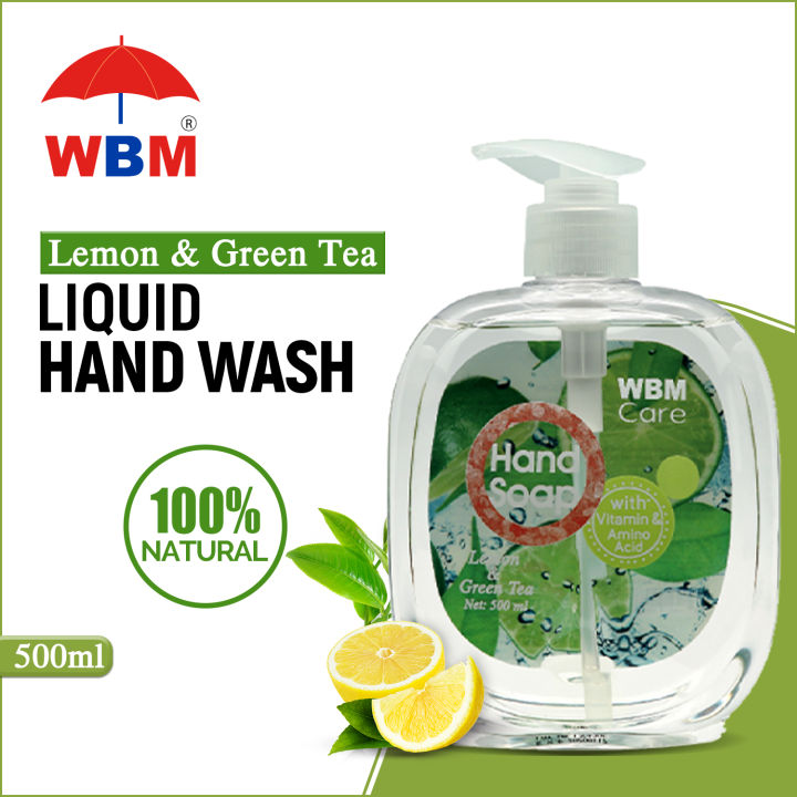 WBM Natural Liquid Hand Wash 500ml - Antibacterial Hand Wash for Effective Hand Hygiene, Liquid Hand Soap