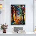 Wall Canvas HD Painting Poster Décor Abstract Color Pictures Wall Art Decoration Framework For | e, Office, Café and Restaurant 12X18. 