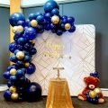 85 pcs 9 inch Matte Navy Blue Balloons without shinny for use birthday Backdrop Dull navy blue balloon Party Decorations for Birthday Wedding Baby Shower Anniversary Graduation Engagement matte balloon. 