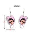 Acrylic famous star bad bunny Earrings Big Long Dangle Drop Unique North America Animal Jewelry For Women Girls Kid Gift. 