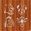 Teddy Bear and Monkey Mouse Face Stencil Used for Painting on Wood, Canvas, Paper, Fabric, Wall, Kids Stencil. 