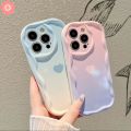 Macaron Candy Color Gradient Case for Infinix smart 5 6 7 6 plus infinix hot 9 8 hot 10 9 11 12 30 20 play 30i note 12 10 lite Wavy Edge Love Heart Cover. 