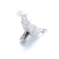 No Crimp Ethernet Cable Tool-less Crystal Head Plug CAT6 RJ45 Connector. 