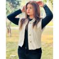 Jeans sleeveless jacket for women. 