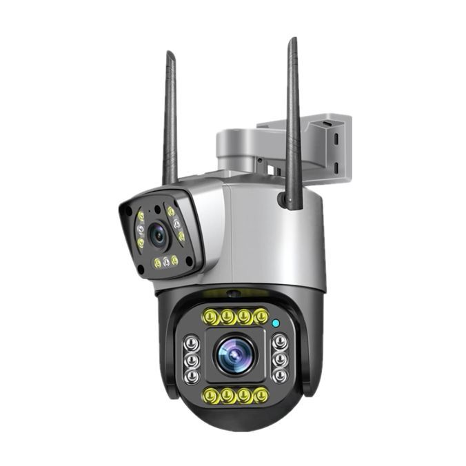 Dual Lens Security Camera V380 Pro Smart Home 4MP Auto Tracking Waterproof Outdoor Wireless WIFI IP Camera