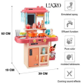 Kitchen Set for Kids  42-Pcs / 36-Pcs, / 53-Pcs Realistic Lights, Sounds, Running Water Sink, and Durable Plastic Accessories,Portable kitchen set for girls and cooking kitchen play set for kids. 