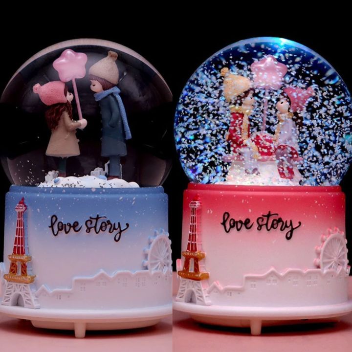 Snow Ball Romantic Couple Gifts for Girlfriend, Wife, Boyfriend, Husband | Perfect for Birthday Gift Valentine's Day and Home Decor Showpiece (with Music and Light)