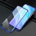 Samsung Galaxy A50 - 360 Magnetic Adsorption Case Metal Frame Tempered Glass Back with Built-in Magnet Cover For Samsung Galaxy A50. 