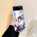 【Healer DingD】Anime Jujutsu Kaisen Satoru Gojo Hard PC Clear Cover for Samsung Z Flip 5 Z Flip 4 Nanami Case For Samsung Galaxy Z Flip 3 4 5G. 