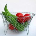 12-In-1 Deep Wire Fry Basket with Handles Foldable Steam Rinse Strain Fry Basket Strainer Net for Poaching Boiling Washing Cooking Tool. 