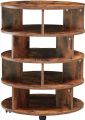 Wooden 4-Tier Revolving Shoe Rack Storage Organizer - Shoe Cabinet Rotating Shoe Rack for Entryway Living Room Hallway. 