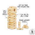 Classic Jenga Wooden Stacking Tower Board Game for Kids & Adults Fun Time With Family - 45 Pcs Wooden Blocks - Tower Size Approx. 11 Inches. 