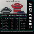 Dayz - Stylish Pack Of 2 Kids Stripes Jersey Polo Shirt With Jeans Shorts Suit For Boys. 