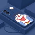 Vivo Y17s Cute Lucky Doraemon Phone Cover Liquid Silicon Case Shockproof Casing. 