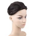 Invisible False Daily Bald Foreheads Black Heat Resistant Fiber Replacement Brown Natural Male Short Straight Wig Human Hair Wigs Nightclub Bar Wig Hairline Men's Toupee. 