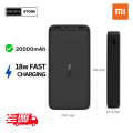 Redmi 20,000 mAh PowerBank 18w Fast Charging - Type c + Micro usb Mi portable PowerBank. 