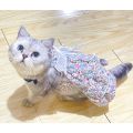 Shih Tzu Dog Dress Terno Female Puppy Kitten Cat Dress Pet Clothes Cat Costume Birthday Clothes for Dog Flower Lace Bow Knot Wedding Princess Pet Gown + Headband. 