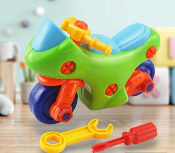 Children DIY Mini Motorcycle Toy Set High Quality Plastic Assembles and Removable Toy Fun Puzzle for Kids