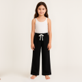 MK Garments - Pack of 2 Women & Kids Jersey Trousers Comfortable Soft Fabric Wide Leg  Pants with Adjustable Waist For Girls. 