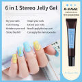 RS NAIL Korea 3D Jelly Gel Stereo Adhesive Nail Polish Gel 6 Colors Candy Macaroon UV Nail Art Solid Gel for Manicure Art Design. 