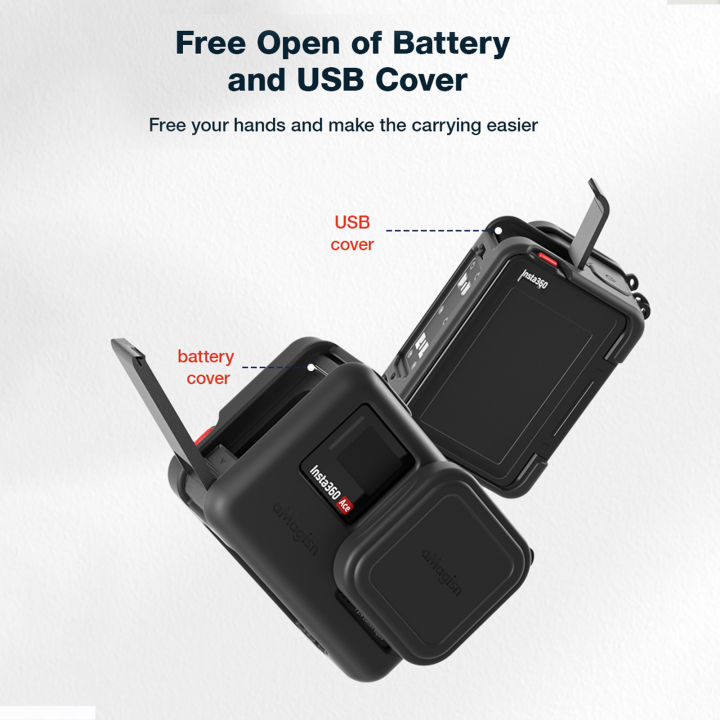 Silicone Camera Protectiv Camera Protector Case Lense Cover 2 Straps For Insta Ace Pro/insta Ace Camera