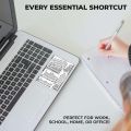 Computer Reference Keyboard Shortcut Sticker Adhesive For Windows PC Laptop Desktop. 