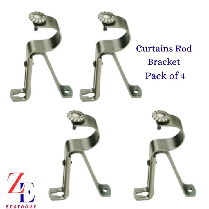 Pack%20OF%204%20Adjustable%20Metal%20Curtain%20Holder%20Bracket%20for%203/4"%20Rod%20pole%20Golden%20and%20Silver%20Finish%20Heavy%20Duty%20-%20Image%206