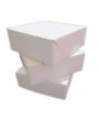 Cake Boxes, Square Disposable Cake Boxes, White Cake Box Bakery Packaging Boxes ,2. Pond Cake Boxes With Base Plate (Pack of 5). 
