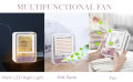Portable Transparent Crystal Humidifying Spray Decorative Sitting Room Air Cooler Usb Charge Cooling Fan. 