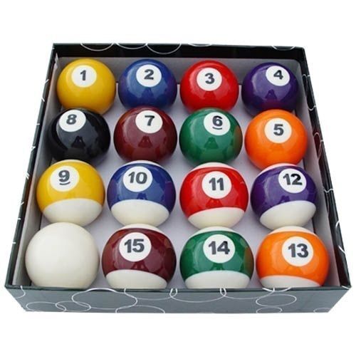 Standard Pool Table Snooker Billiard Ball Set Precision Engineered BILLIARD Upgraded Billiard Ball Set, large  Size for Pool Table, Pool Ball Set, American Style, 16 Full Balls Note random color will be deliver