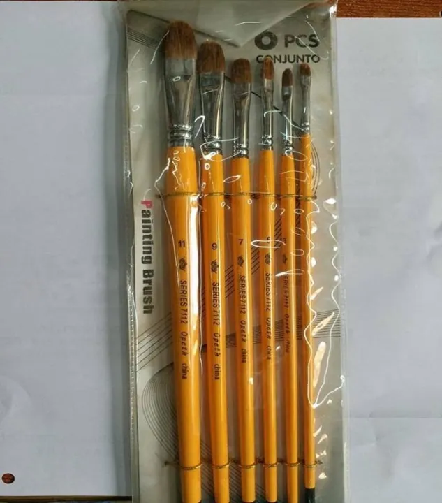 Pack%20Of%206%20-%20Filbert%20Brush%20Set%20-%20Yellow%20-%20Image%202