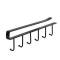 6-Hook Under-the-Shelf Mug Rack Kitchen Hanging Organizer Rack Mug Storage Holder / 6 Hooks Metal Hanger For Kitchen, Mug Cup Storage Rack Cupboard Hanging Coffee Cup Organizer Closet Clothes Shelf Hanger Knife, Spoons. 