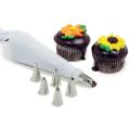 12Pcs cake decoration nozzles 12pcs Cake Piping Nozzle Tools Set Silicone Icing Piping Cream Pastry Bag, Stainless Steel Nozzle Pastry Tips Converter for Dessert Decoration. 