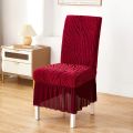 Zebra Chair Covers Frill/Fitted Style for Dinning/Office - Pack of 1,2,4,6,8,12) All Colors are Available. 