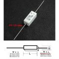 5pcs 220 Ohm 5W Resistor Wire Wound 5% Tolerance. 
