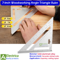 7" Rafter Square Triangle Ruler for Woodworking, High-Precision Solid Aluminum Angle Measuring & Marking Tool for Carpentry & Construction by Electrica. 