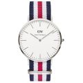 Daniel Wellington White Dial Two-Tone Nylon Strap Watch For Men DW00100016. 