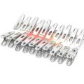 24 Piece - Stainless Steel Clothing Line Pegs (Rust Proof Steel Clippers - Clothes Pegs). 