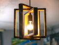 Wooden Square Hanging Celling Lamp, Pendant Light. 