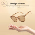 Folding Sunglasses In Round Packaging Handbag Decorative Sun Glasses Outdoor Travel Sunscreen Sunglasses Women UV400 Trendy Sunglasses For Women Polarized Round Chic Retro Sunglasses. 