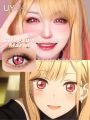 【HOT】 UYAAI 1Pair Colored Contacts Lenses Hutao Cosplay Lens Chainsawman Contact Pupils Anime Cosmestic Contact Lenses Free Shipping. 