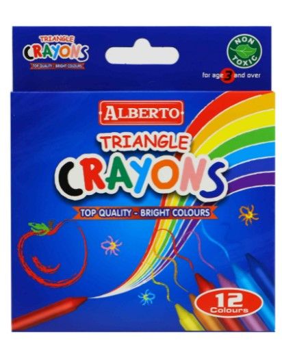 Triangle Crayons 12 Different